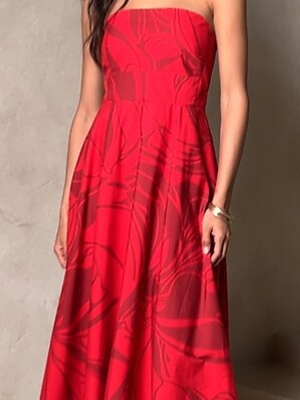 Asymmetrical-Hem Midi Dress By Banana Republic